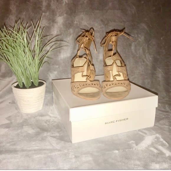 Marc Fisher Suede LaceUp Sandal - Picture 2 of 5